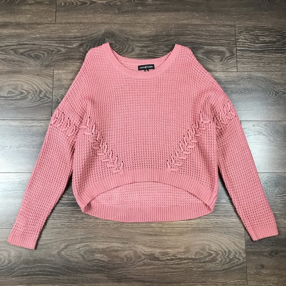 Almost Famous Women’s Pink Knitted Round Neck Sweater Size XL - Picture 4 of 6